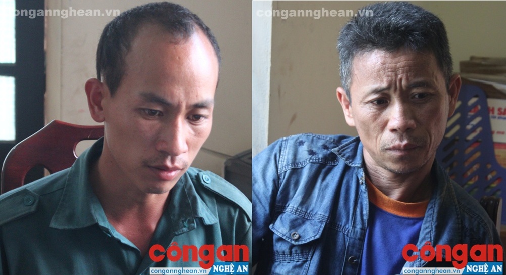 Đối tượng Thò Chông Pó và Thò Hua Lỳ tại CQĐT Công an huyện Quế Phong
