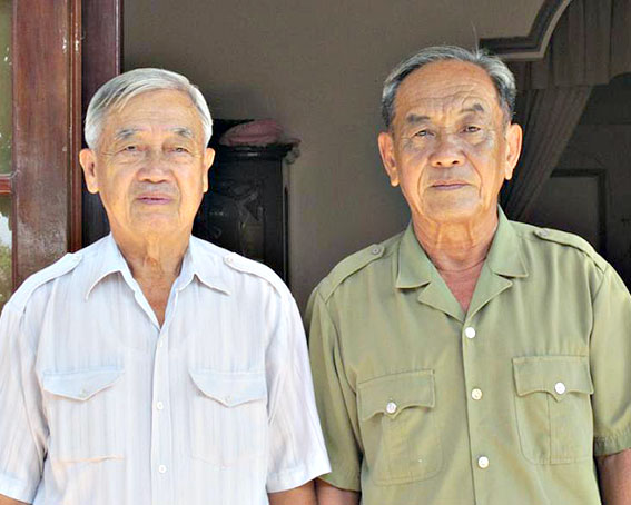Ông Nguyễn Sơn và Lê Hà - 2 chiến sĩ tàu không số năm xưa.