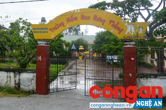 Trường Mầm non xã Hưng Thắng, nơi xảy ra các sai phạm trong thu chi đầu năm học mới