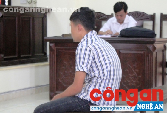 Bị cáo T. tại phiên tòa