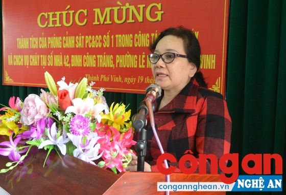 Bà Hiền – Chủ nhà bày tỏ sự cảm phục đối với lực lượng PCCC