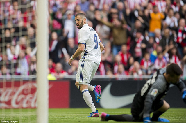Benzema ghi bàn mở tỉ số cho Real Madrid