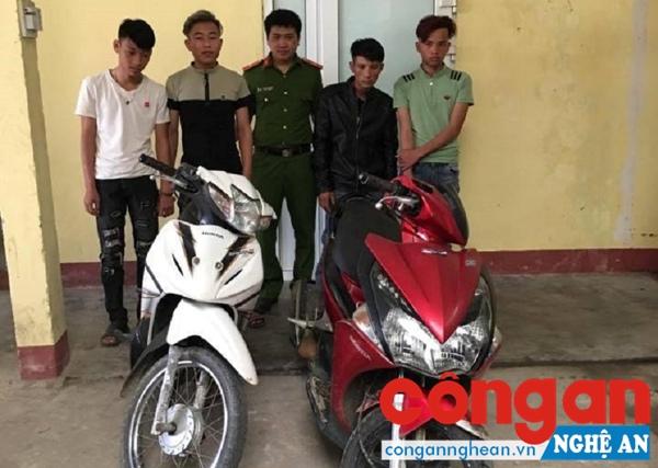 Các đối tượng cùng tang vật vụ án