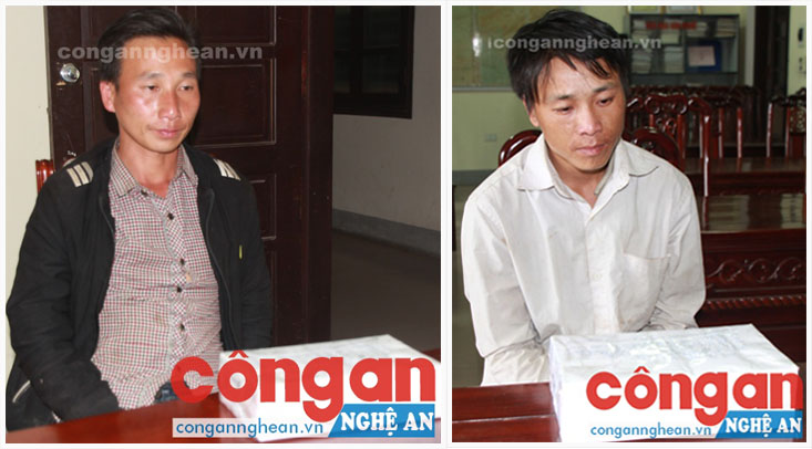 2 đối tượng Thò Bá Dê và Và Bá Pó cùng tang vật vụ án