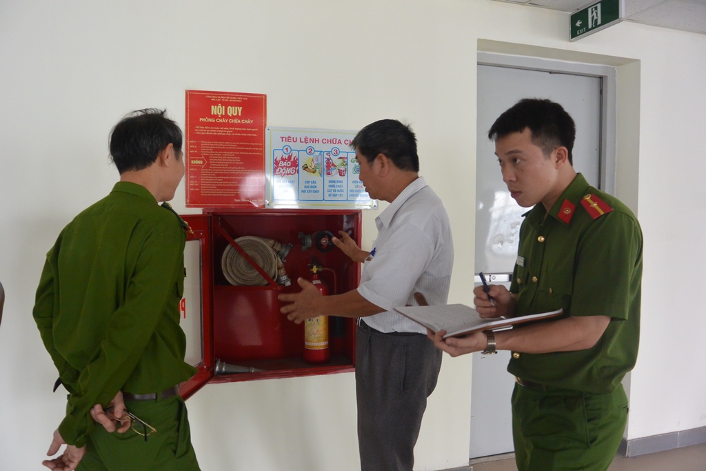 Tòa nhà Dầu khí được đầu tư hệ thống chữa cháy khá đầy đủ và hiện đại