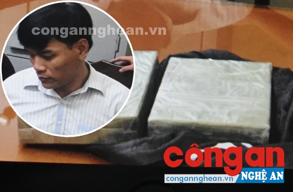 Đối tượng Nguyễn Văn Lung và tang vật 2 bánh hêrôin