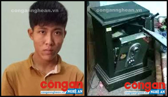 Đối tượng Nguyễn Thanh Hoàng và tang vật vụ án