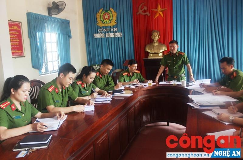 Công an phường Hưng Bình, TP Vinh triển khai công tác đảm bảo ANTT trên địa bàn