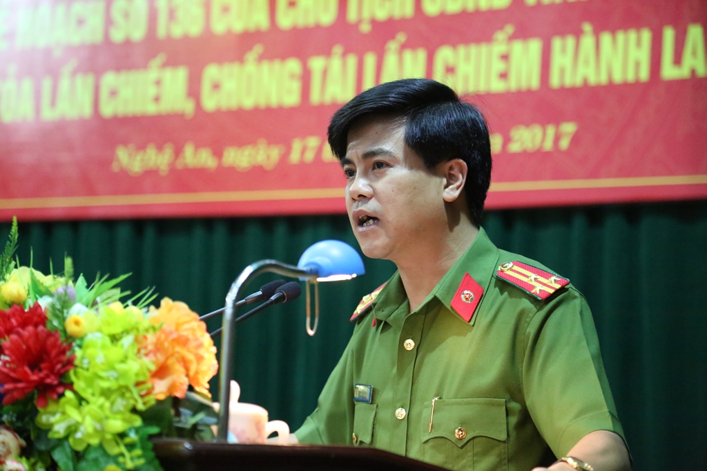 Đồng chí Đại tá Nguyễn Đức Hải phát biểu chỉ đạo tại lớp tập huấn