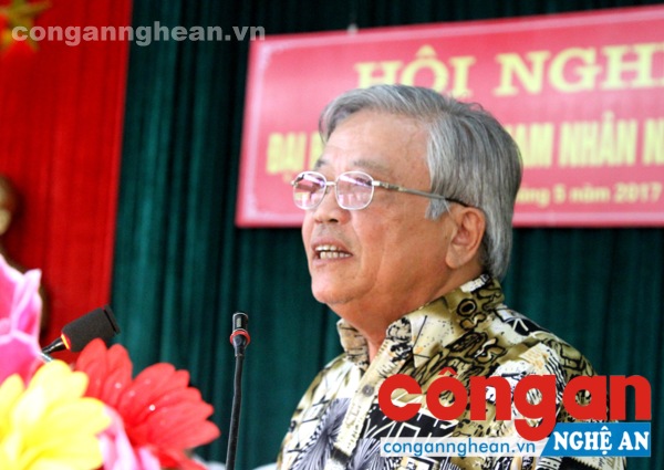 Đại diện thân nhân gia đình phạm nhân phát biểu tại Hội nghị.