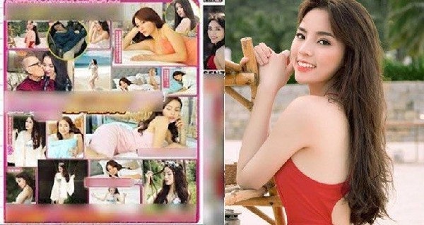  Hoa hậu Kỳ Duyên (phải) sốc khi hình ảnh của cô bị lạm dụng với mục đích xấu.