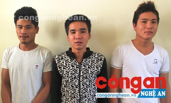  Các đối tượng trong ổ nhóm trộm cắp tài sản bị Công an huyện Tân Kỳ bắt giữ