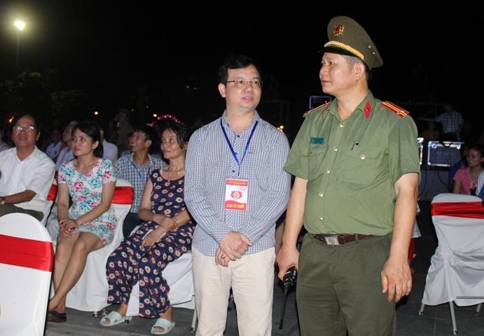 Lực lượng Công an tham gia bảo vệ ANTT buổi Lễ kỷ niệm.