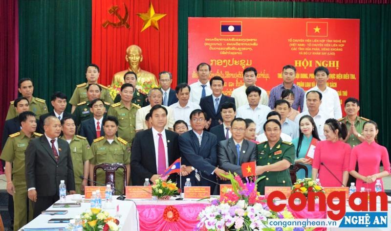 Tổ chuyên viên liên hợp 4 tỉnh: Nghệ An (Việt Nam) với 3 tỉnh Hủa Phăn, Xiêng Khoảng, Bôlykhămxay (Lào) thống nhất giải quyết tình hình người di cư tự do và kết hôn không giá thú trong vùng biên giới Việt Nam - Lào