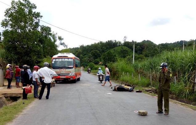 Hiện trường vụ tai nạn giao thông khiến 3 người thương vong