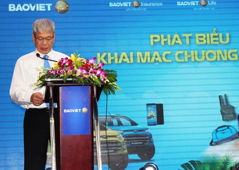 Đại diện Tổng Công ty Bảo việt phát biểu tại buổi quay số