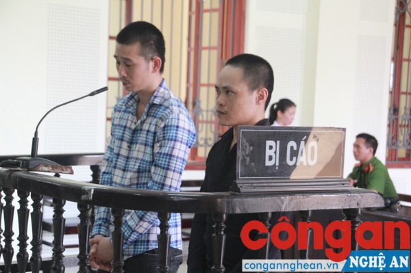  Hai bị cáo tại phiên tòa