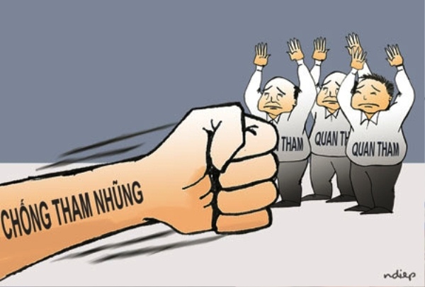 Cuộc đấu tranh chống tham nhũng rất cần sự quyết tâm, đồng lòng của quần chúng nhân dân - Tranh minh họa