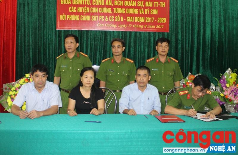 Các đơn vị ký kết quy chế phối hợp trong công tác phòng cháy, chữa cháy