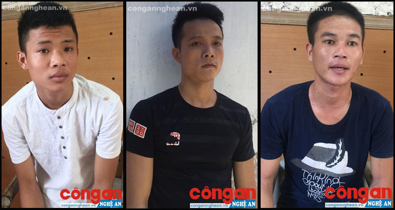 3 đối tượng Nguyễn Văn Khánh, Vương Đình Hoàng, Nguyễn Văn Thảo