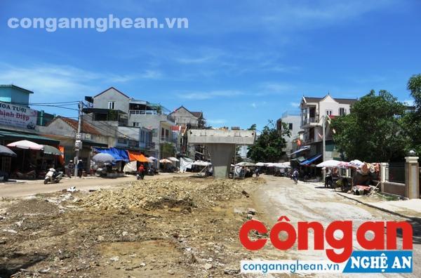 Công trình nút giao khác mức giữa QL1A với QL48B, đoạn qua thị trấn Cầu Giát thiếu mặt bằng để thi công