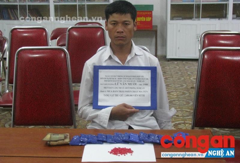 Đối tượng Lữ Văn Mười cùng tang vật
