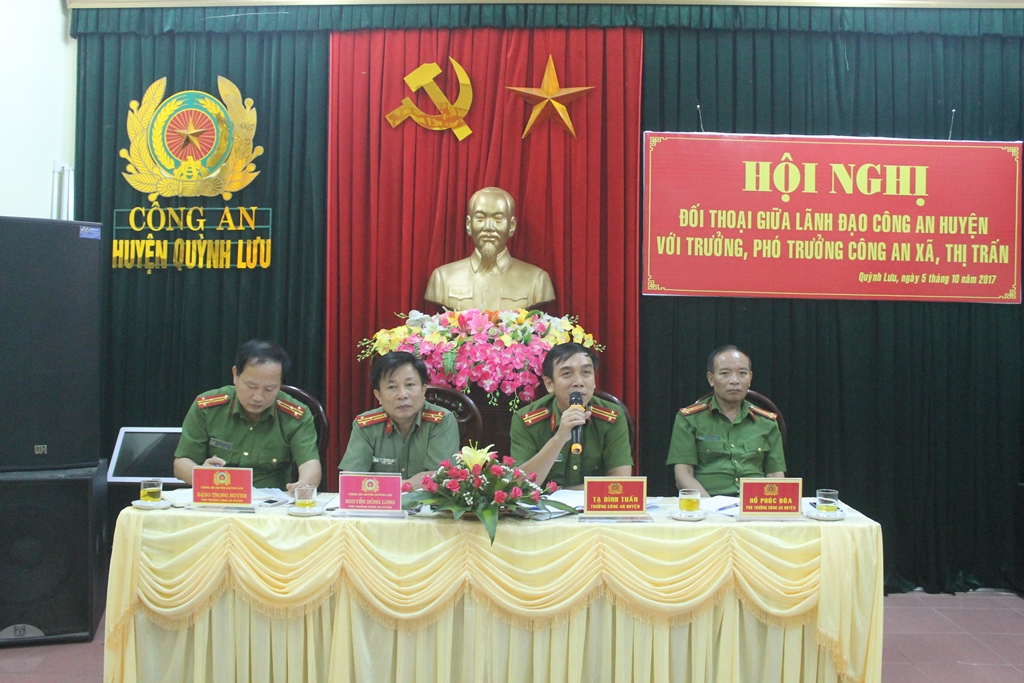 Đây là lần đầu tiên Công an huyện Quỳnh Lưu tổ chức đối thoại với lực lượng Công an xã