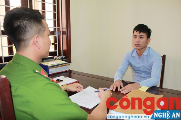 Đối tượng Văn Đình Tùng tại Cơ quan Công an