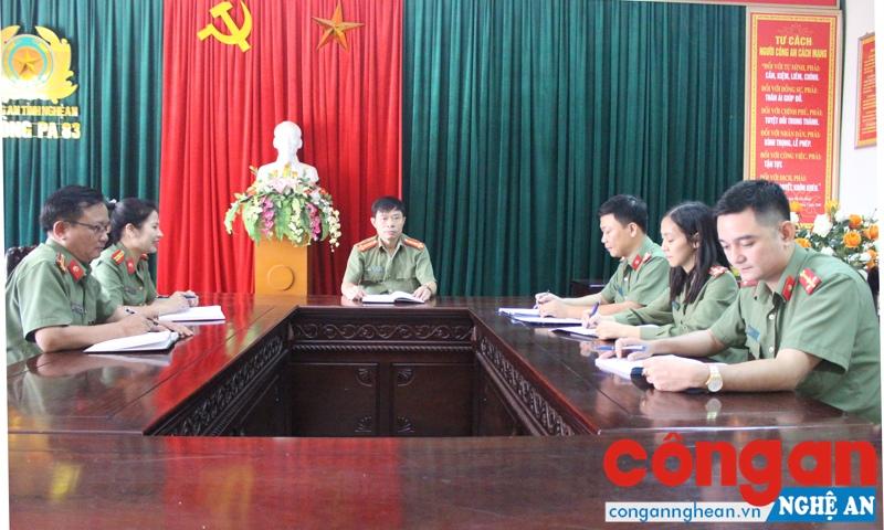 Lãnh đạo, cán bộ Phòng An ninh chính trị nội bộ triển khai công tác kiểm tra, giám sát việc thực hiện bảo vệ bí mật Nhà nước trên địa bàn