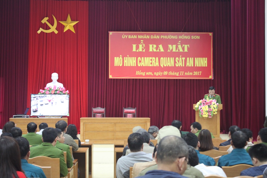 Trong giai đoạn 1, phường Hồng Sơn đã lắp đặt 50 mắt camera