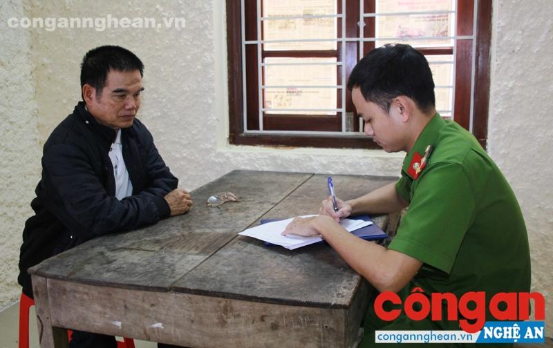 Đối tượng Nguyễn Trung Châu tại Cơ quan Công an