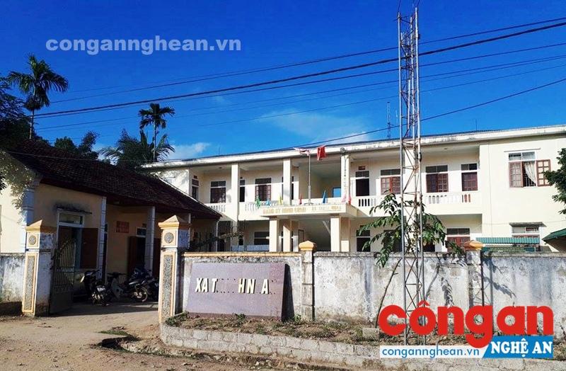Trụ sở xã Thạch Ngàn, nơi bà Lân đang công tác