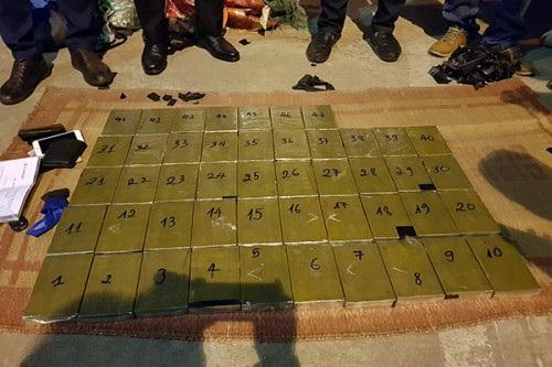 47 bánh herorin được lực lượng chức năng bắt giữ 