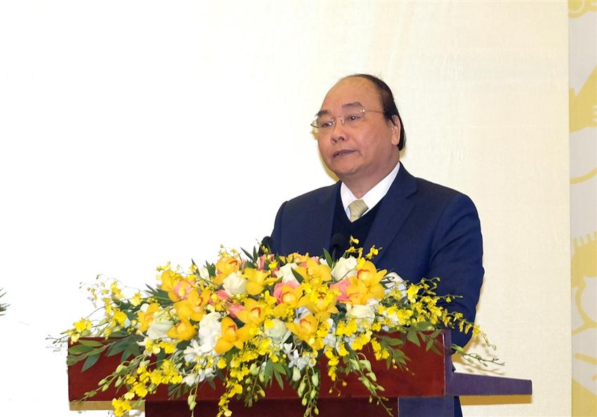 Thủ tướng Nguyễn Xuân Phúc phát biểu tại Hội nghị.