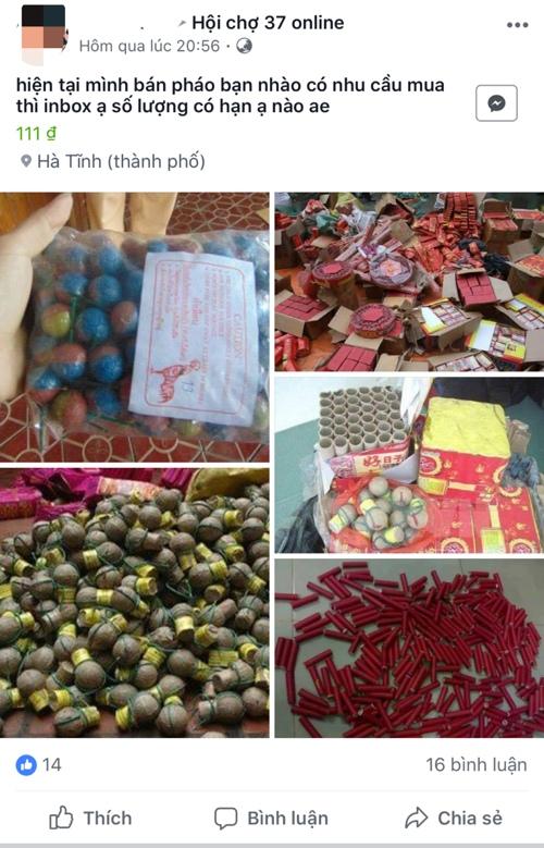 Các đối tượng sử dụng nick facebook ảo để rao bán tiền giả và pháo