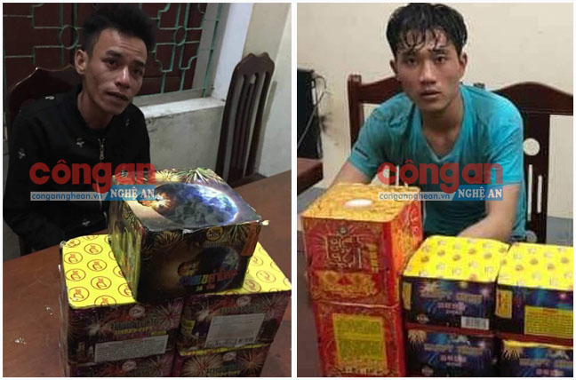 2 đối tượng Trần Đại Nghĩa và Nguyễn Bá Vinh cùng tang vật vụ án