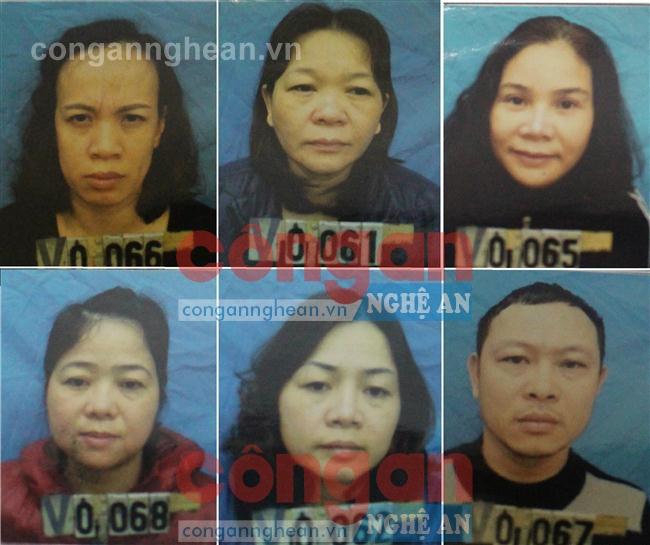 Các đối tượng bị bắt giữ.
