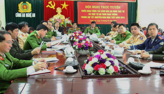 Hội nghị trực tuyến tại điểm cầu Nghệ An