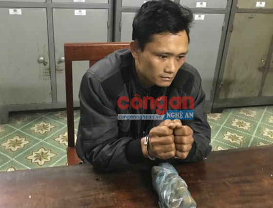 Đối tượng Lương Văn Toàn tại cơ quan Công an