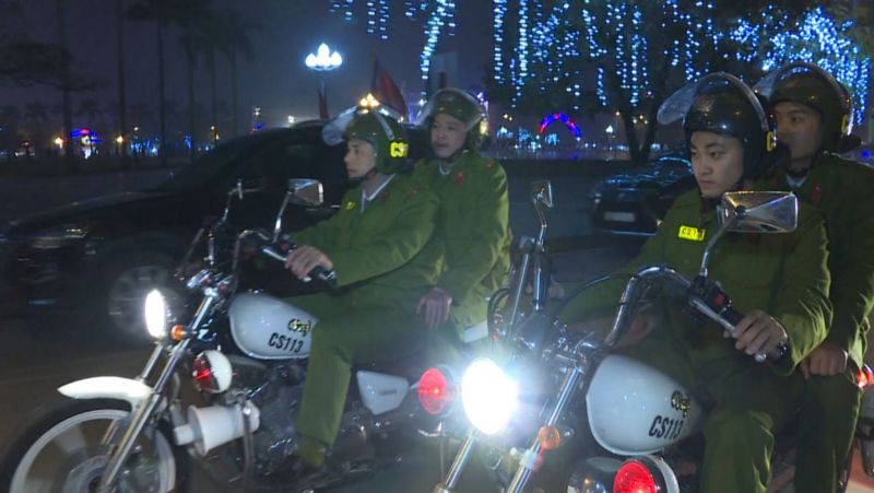 Các lực lượng được tăng cường để đảm bảo ANTT trong đêm giao thừa