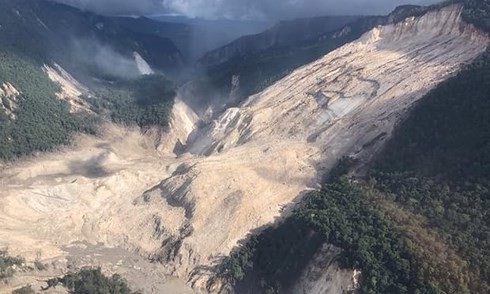 Trận động đất 7,5 độ richter đã gây ra lở đất tại tỉnh Southern Highlands. Ảnh: Reuters.