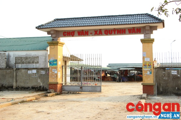 Chợ Vân mới được xây dựng tại xóm 8, xã Quỳnh Văn