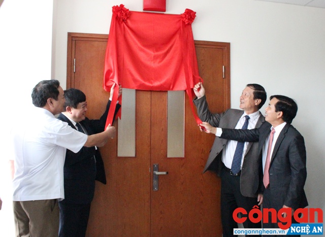 Các đại biểu thực hiện nghi thức đón nhận Studio Sen vàng.