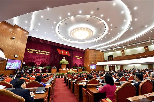 Quang cảnh Hội nghị Trung ương 7. Ảnh: VGP/Nhật Bắc