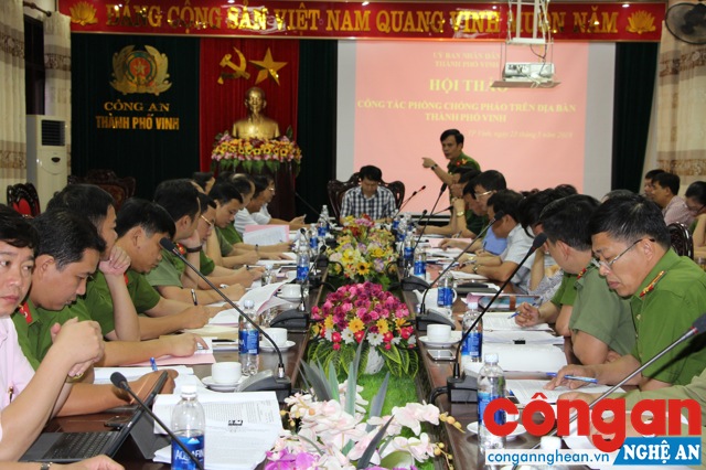 Toàn cảnh hội thảo công tác phòng, chống pháo.