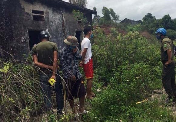 Hiện trường nơi thi thể người đàn ông tử vong