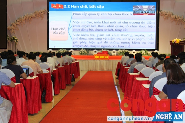 Toàn cảnh tại điểm cầu Nghệ An