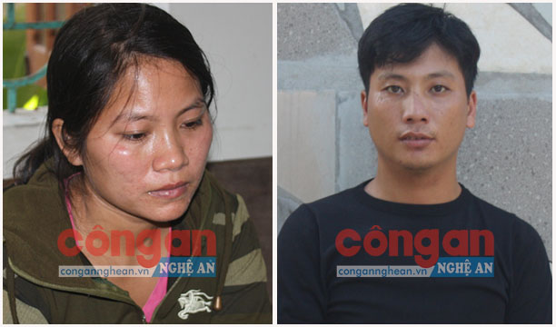 2 đối tượng Trần Thị Thanh Nga và Thái Anh Tiệp