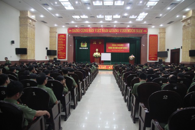 CBCS các phòng ban Công an tỉnh tham dự Hội nghị