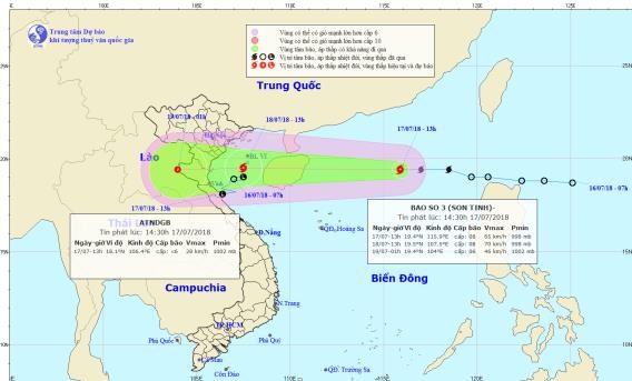 Bão số 3 đang diễn biến phức tạp